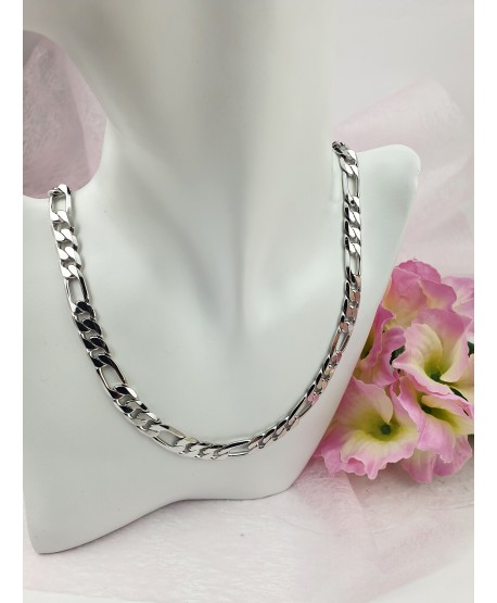 Łańcuch ze stali srebrny męski