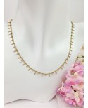 Choker stal złocona biały lub czerwony Choker stal złocona biały lub czerwony