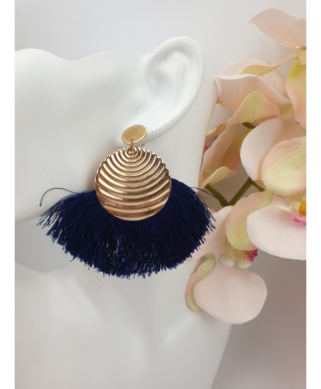 Kolczyki chwosty ze złotym kołem kolory