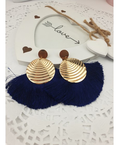 Kolczyki chwosty ze złotym kołem kolory