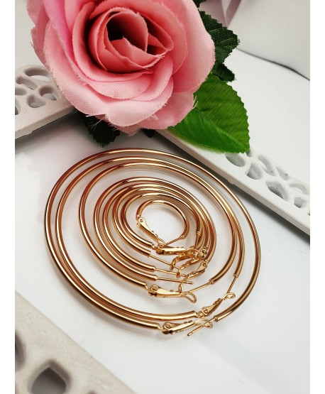 Kolczyki koła stal złote