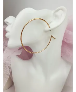 Kolczyki koła stal złote - gama rozmiarów