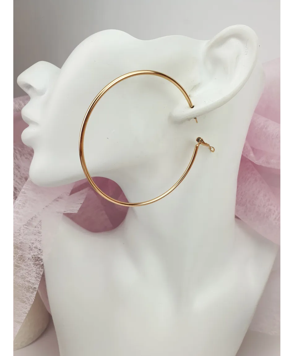 Kolczyki koła stal złote - gama rozmiarów