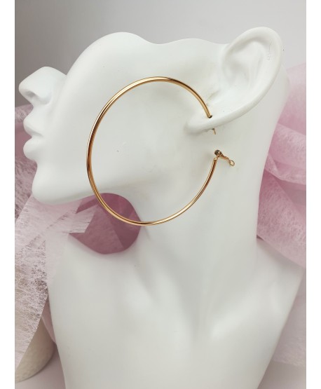 Kolczyki koła stal złote - gama rozmiarów