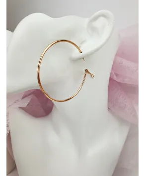 Kolczyki koła stal złote