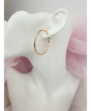 Kolczyki koła stal złote - gama rozmiarów