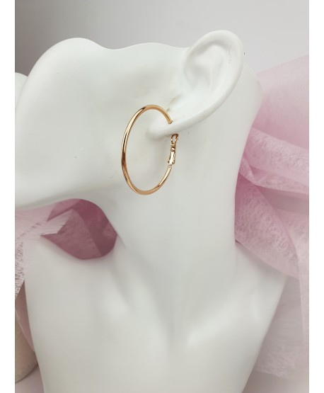 Kolczyki koła stal złote - gama rozmiarów