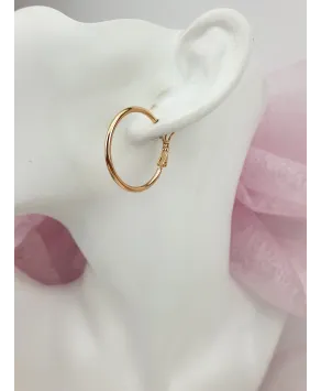 Kolczyki koła stal złote