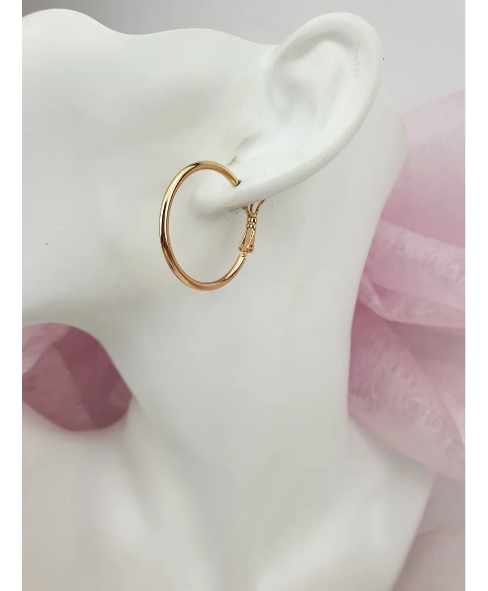 Kolczyki koła stal złote - gama rozmiarów