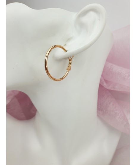 Kolczyki koła stal złote - gama rozmiarów