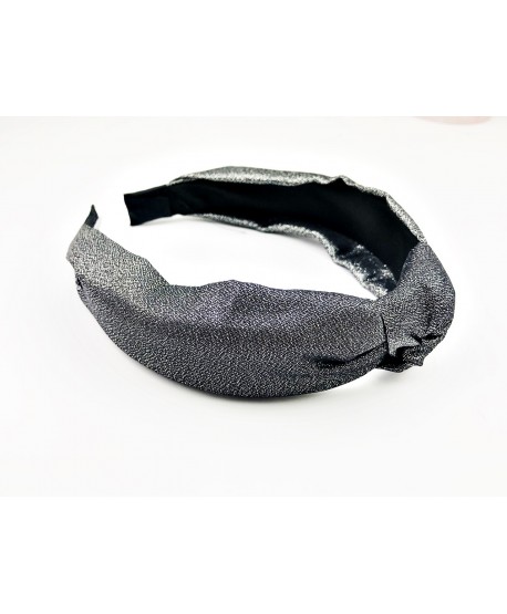 Opaska z węzłem ze srebrną nitką