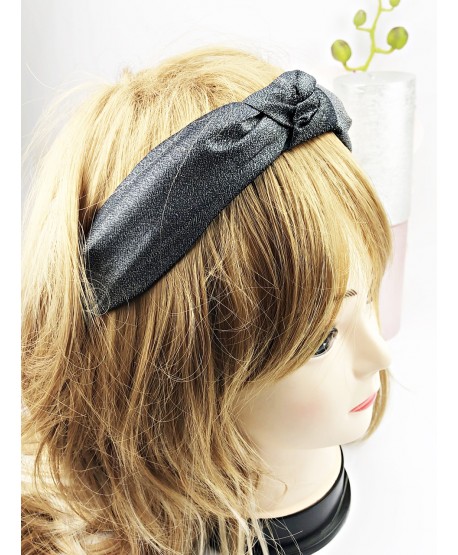 Opaska z węzłem ze srebrną nitką