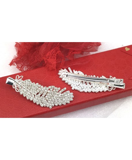 Spinka do włosów liść wysadzany dżecikami