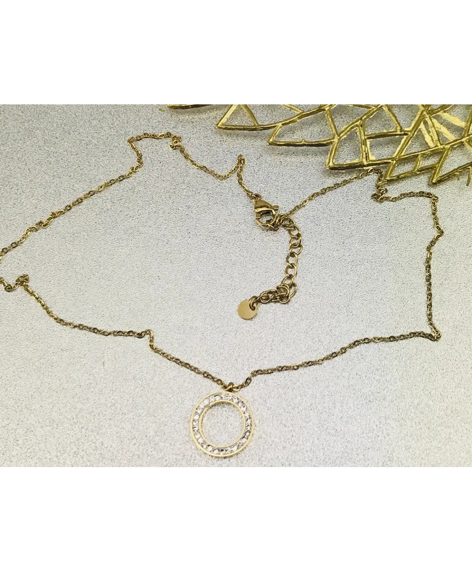 Naszyjnik z kółeczkiem wysadzanym dżetami Naszyjnik z kółeczkiem wysadzanym dżetami