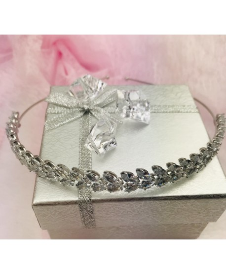 Opaska srebrna jodełka