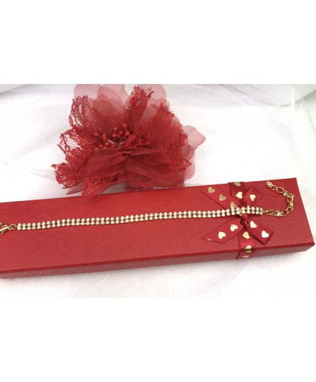 Bransoletka złota dżetowa dwurzędowa