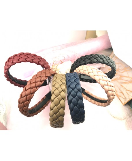 Opaska plecionka ze skóry ekologicznej