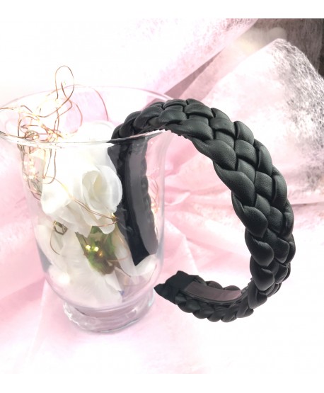 Opaska plecionka ze skóry ekologicznej