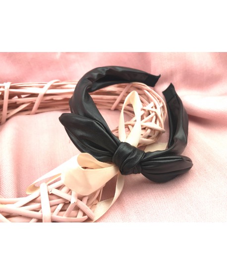 Opaski ze skóry ekologicznej z kokardką