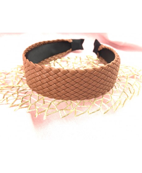 Opaska plecionka ze skóry ekologicznej