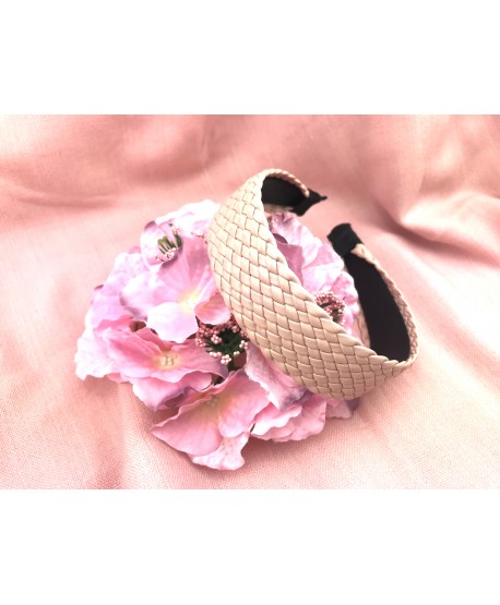 Opaska plecionka ze skóry ekologicznej