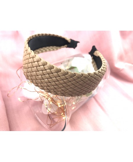 Opaska plecionka ze skóry ekologicznej