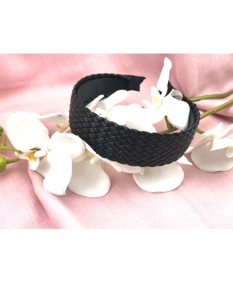 Opaska plecionka ze skóry ekologicznej