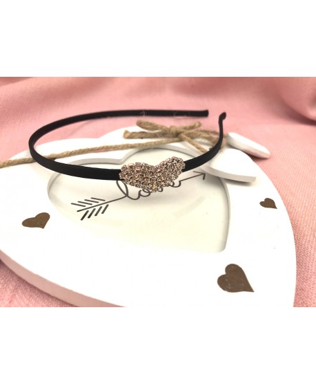 Opaska do włosów z serduszkiem