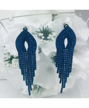 Kolczyki dżetowe niebieskie różne wzory