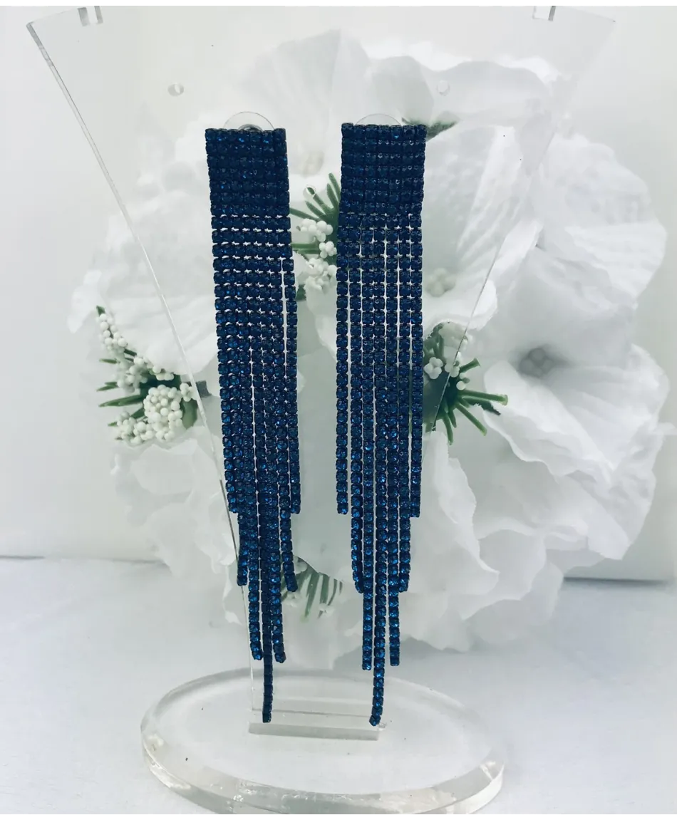 Kolczyki dżetowe niebieskie różne wzory Kolczyki dżetowe niebieskie różne wzory