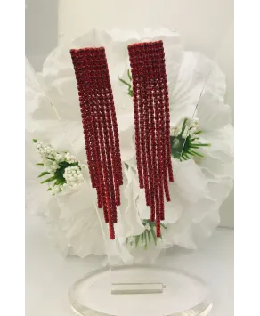 Kolczyki dżetowe czerwone różne wzory