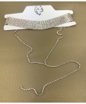 Naszyjnik szeroki choker złoty ze zwisem Naszyjnik szeroki choker złoty ze zwisem