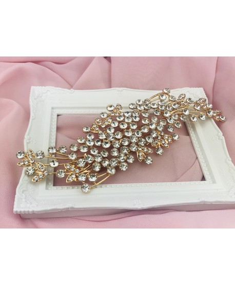 Bogato zdobiona ozdoba do włosów na grzebieniu