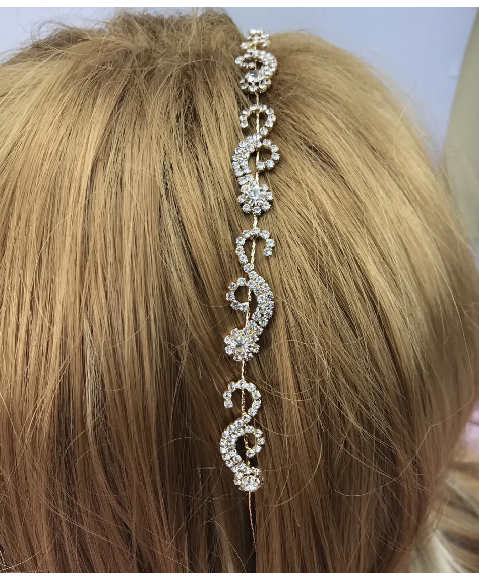 Ozdoba do włosów na druciku w kolorze złotym