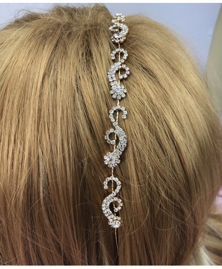 Ozdoba do włosów na druciku w kolorze złotym