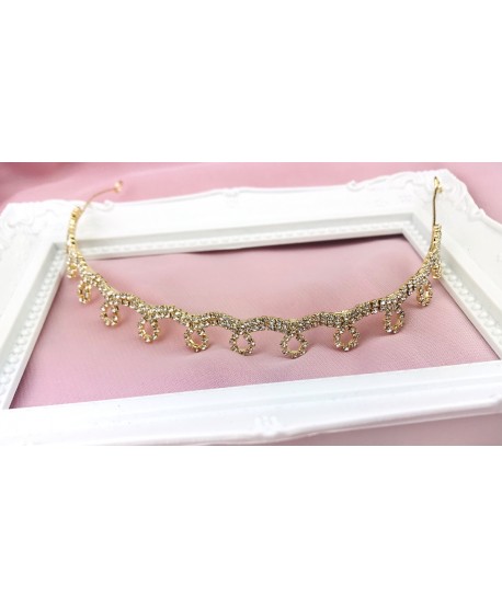 Ozdoba do włosów na druciku w kolorze złotym