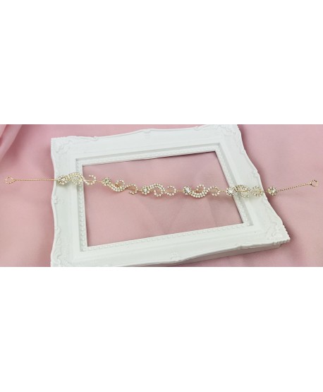 Ozdoba do włosów na druciku w kolorze złotym