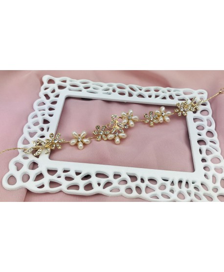 Ozdoba do włosów na druciku wysadzana dużymi cyrkoniami