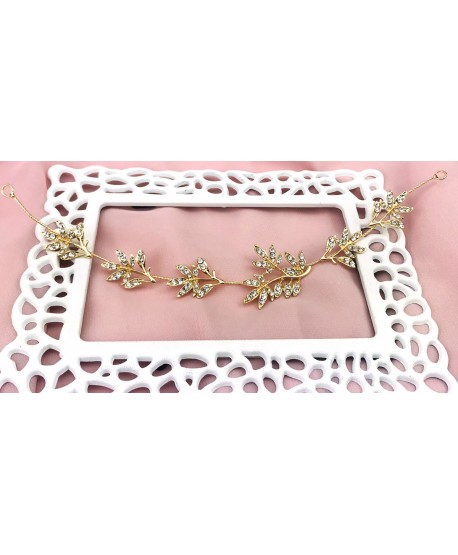 Ozdoba do włosów na druciku wysadzana dużymi cyrkoniami