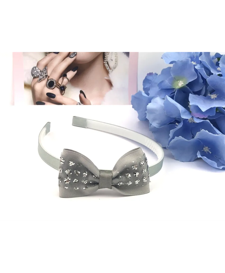 Opaska z błyszczącą kokardką kolory