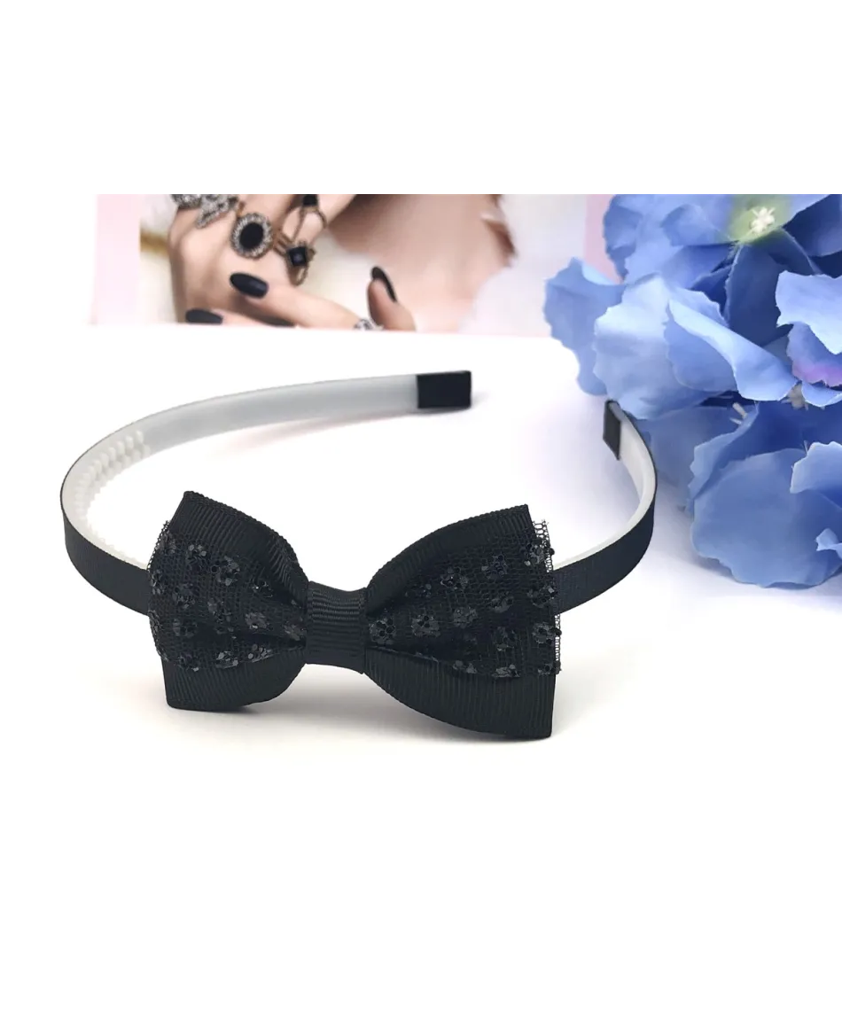 Opaska z błyszczącą kokardką kolory