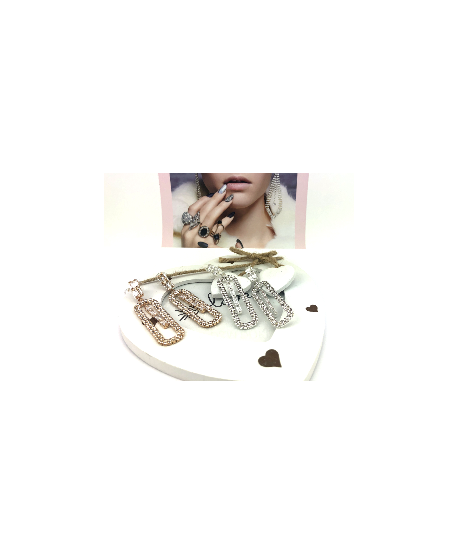 Kolczyki dżetowe- prostokątne