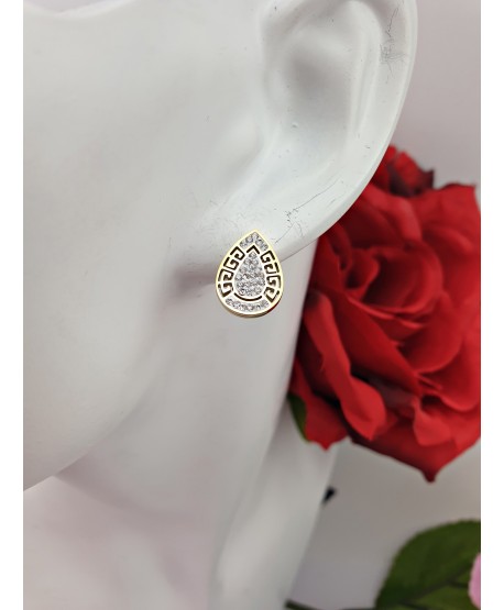 Kolczyki stal złote łezki