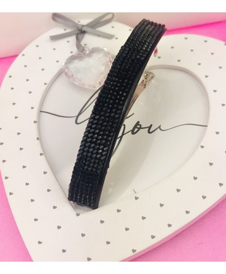 Czarna spinka automatyczna dżetowa