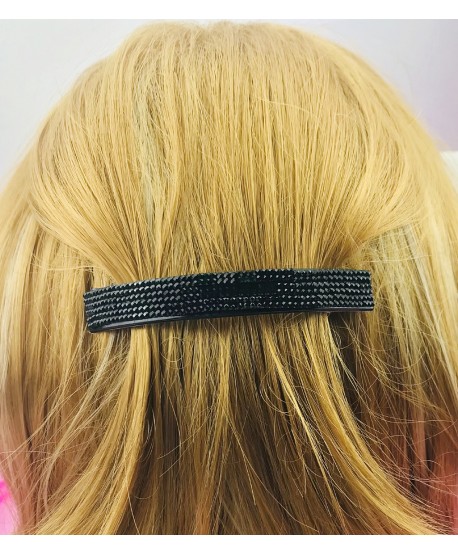 Czarna spinka automatyczna dżetowa