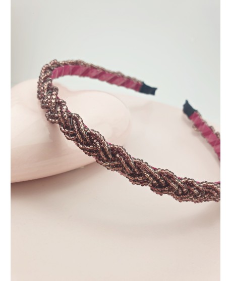 Opaski do włosów ozdobne z koralików