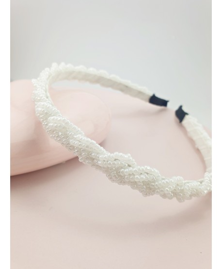 Opaski do włosów ozdobne z koralików