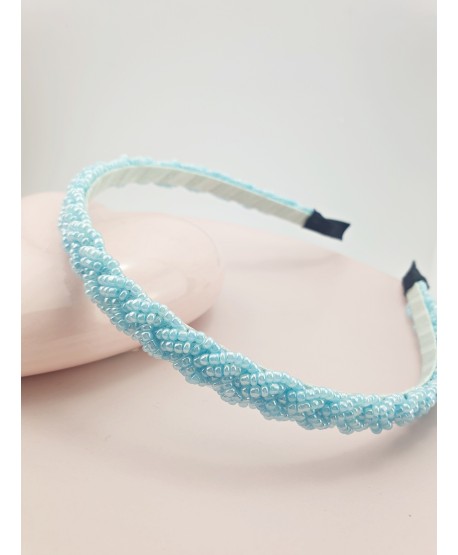 Opaski do włosów ozdobne z koralików