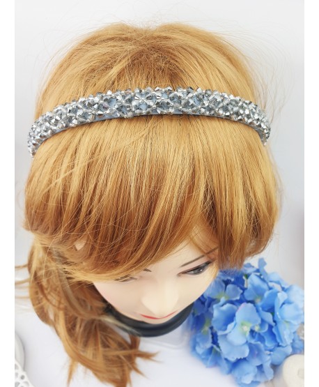 Opaski do włosów ozdobne z fasetowanych koralików