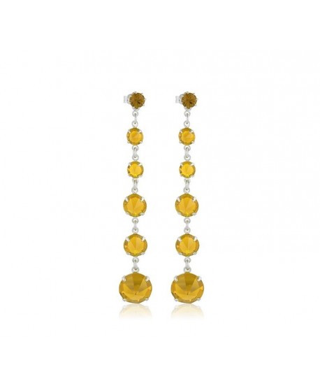 Kolczyki - bursztynowy chanel - długość 4